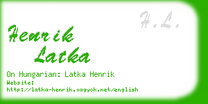 henrik latka business card